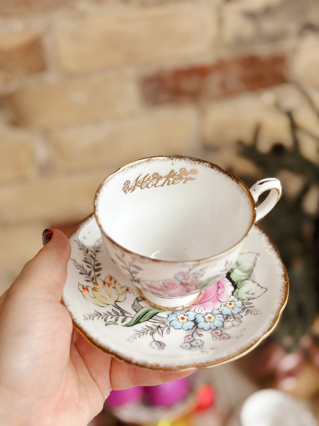 Set of 4 Mismatched Vintage Teacups