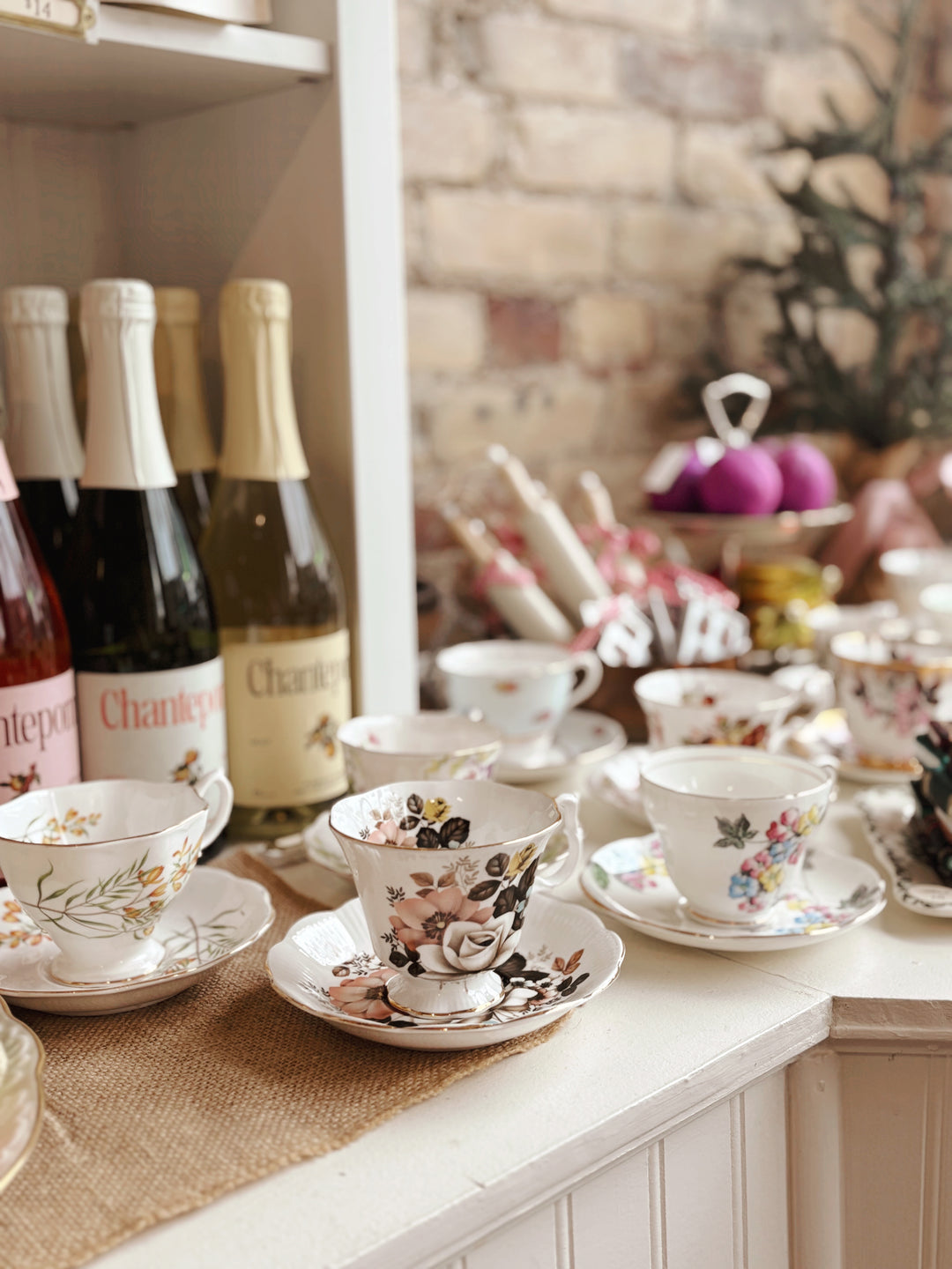Set of 4 Mismatched Vintage Teacups