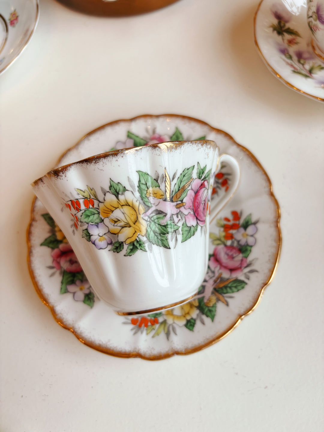 Set of 4 Mismatched Vintage Teacups