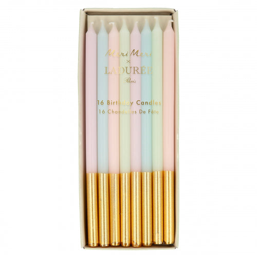 Meri Meri // Ladurée Paris Gold Leaf Candles