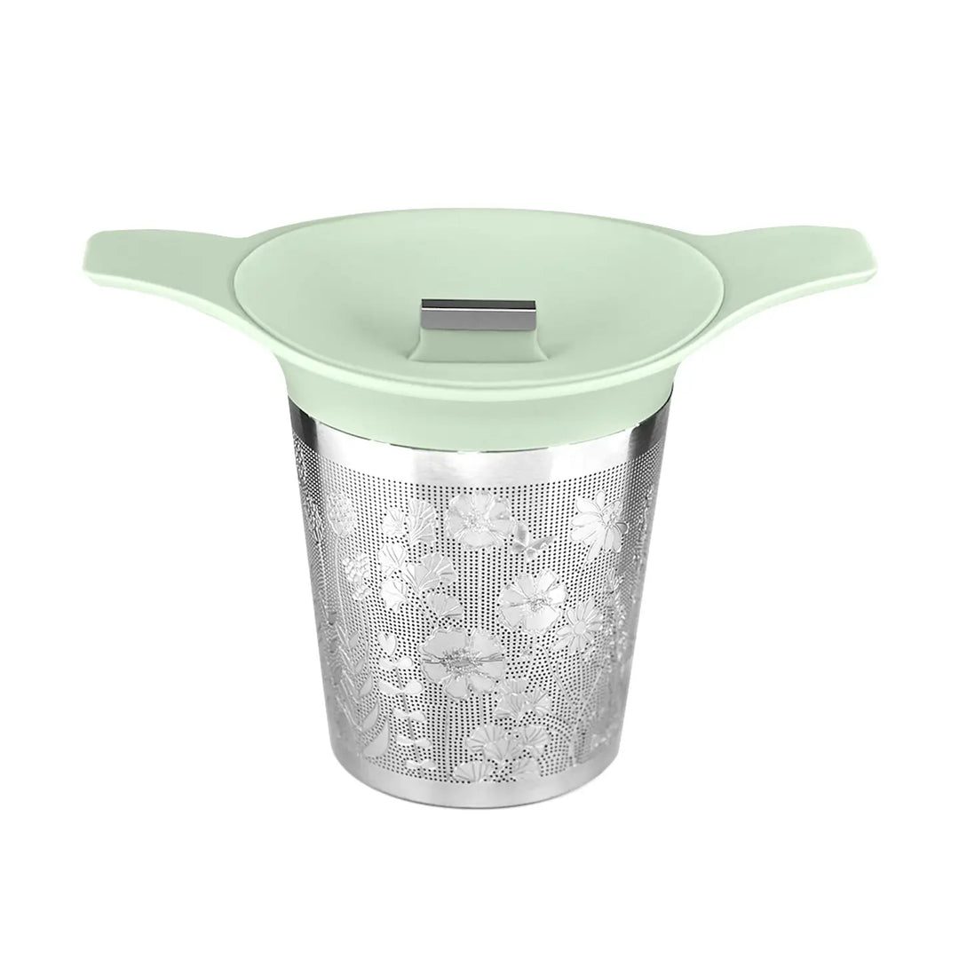 Monista Tea Co. // Floral Tea Infuser Basket (Green)