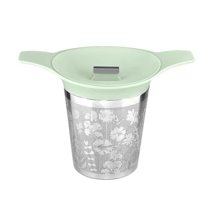 Monista Tea Co. // Floral Tea Infuser Basket (Green)