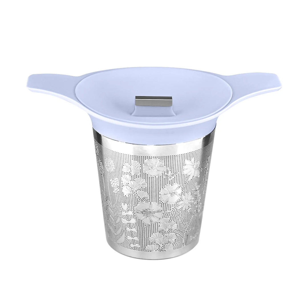 Monista Tea Co. // Floral Tea Infuser Basket (Light Blue)