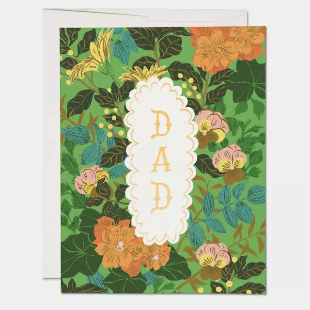 Red Cap Cards // Green & Gold DAD card