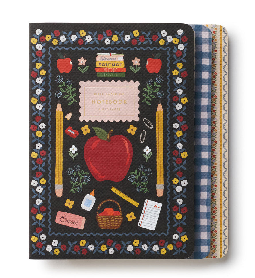 Rifle Paper Co. // Set Of 3 Schoolhouse Notebooks