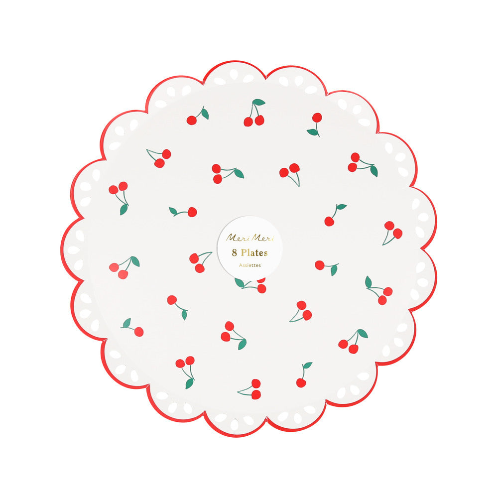 Meri Meri // Cherry Pattern Dessert Plates