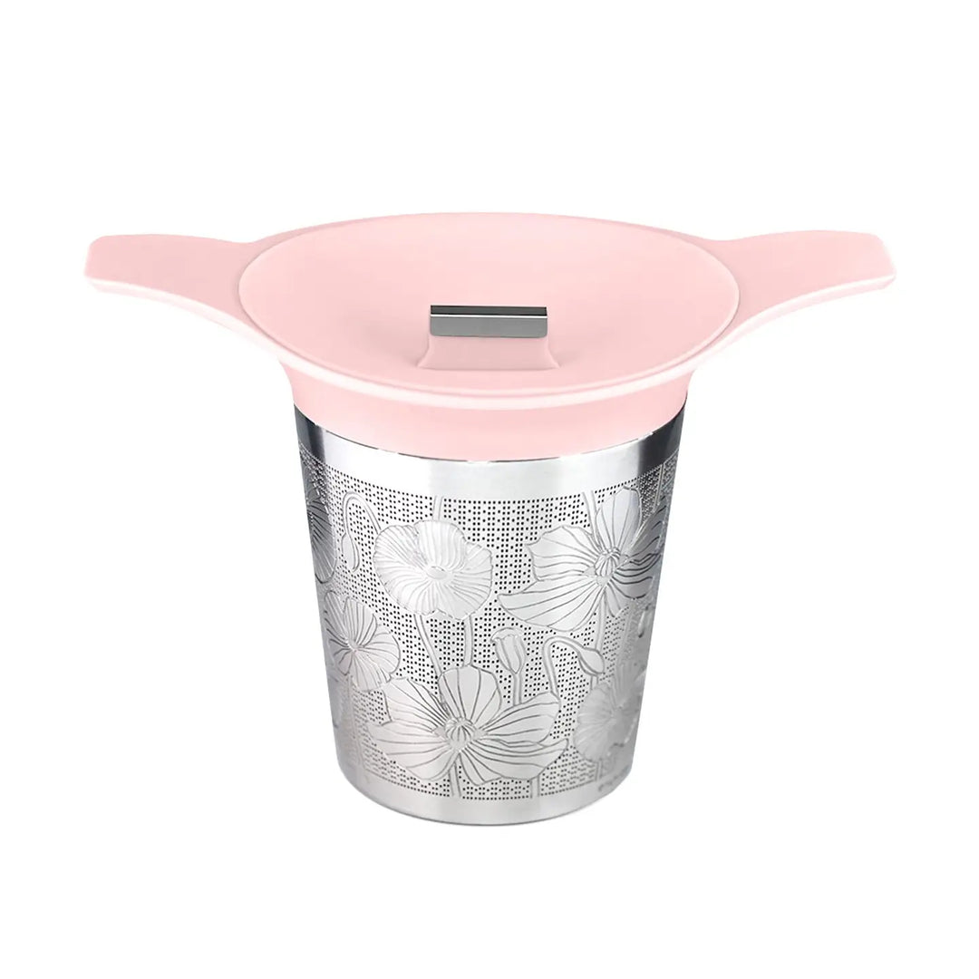 Monista Tea Co. // Floral Tea Infuser Basket (Pink)