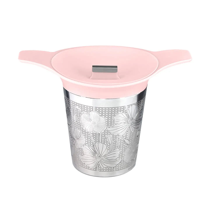 Monista Tea Co. // Floral Tea Infuser Basket (Pink)