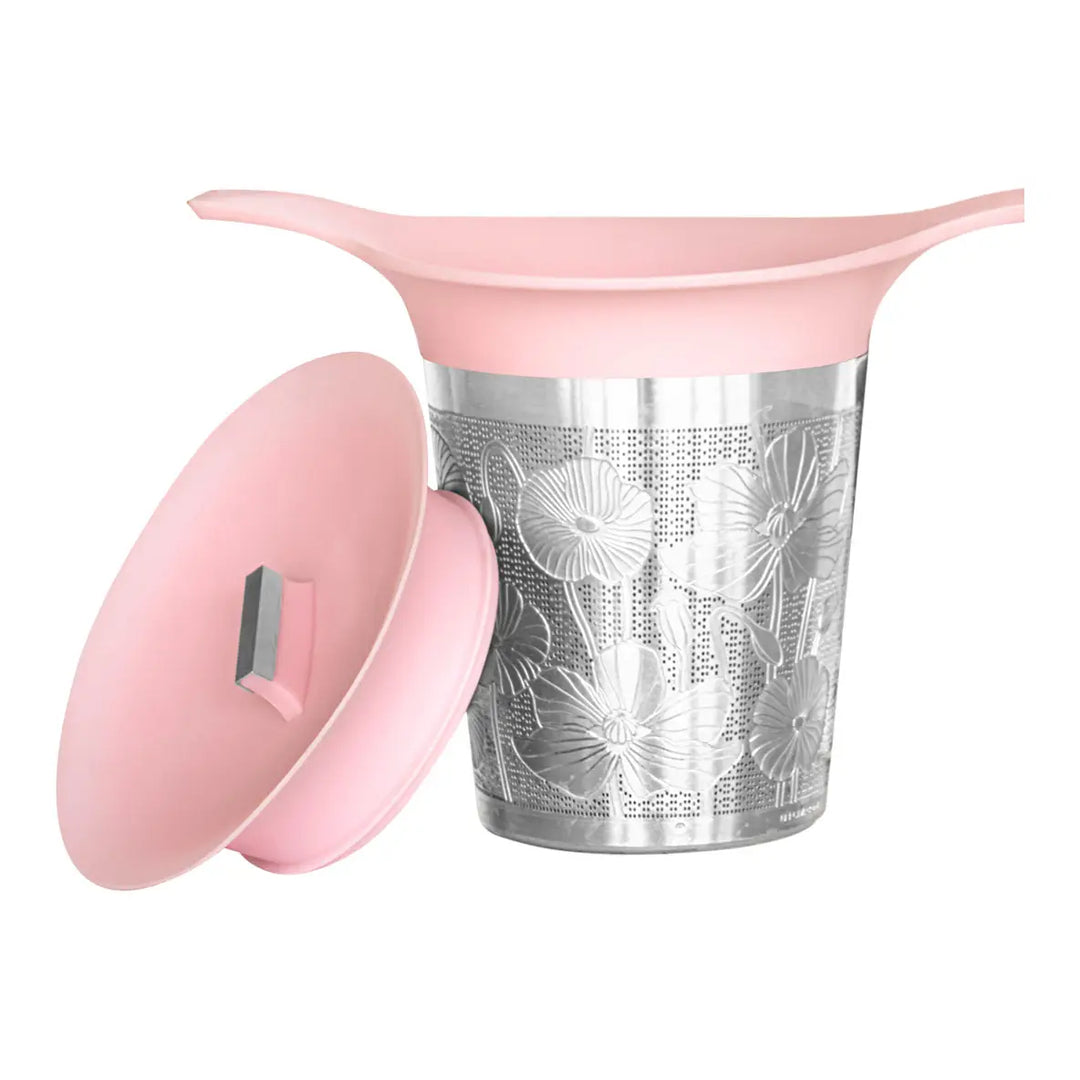 Monista Tea Co. // Floral Tea Infuser Basket (Pink)