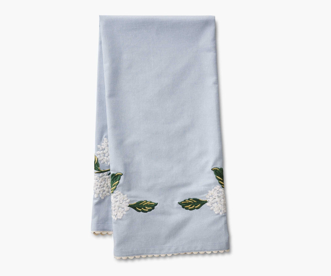 Rifle Paper Co. // Hydrangea Embroidered Tea Towel