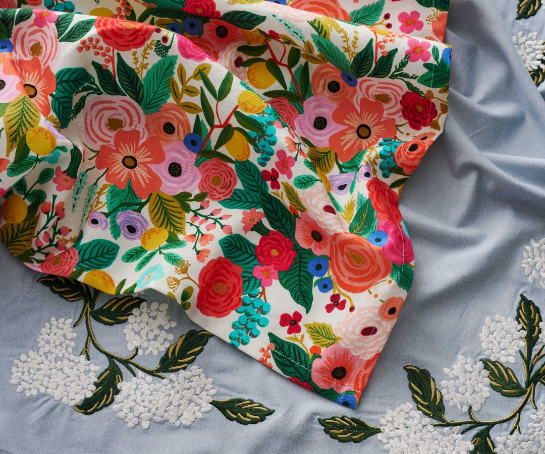 Rifle Paper Co. // Hydrangea Embroidered Tea Towel